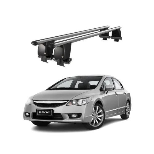 Bare transversale portbagaj auto aluminiu compatibile plafon neted Honda Civic VIII Sedan 2006-2011 argintii sau negre Kit-108