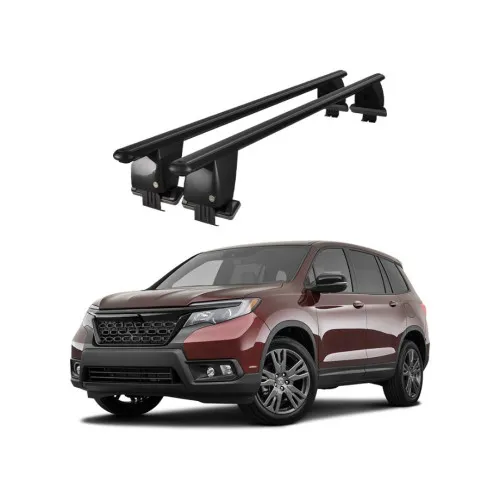 Bare transversale portbagaj auto aluminiu compatibile plafon neted Honda Passport III 2019-> argintii sau negre Kit-108 — imaginea 2