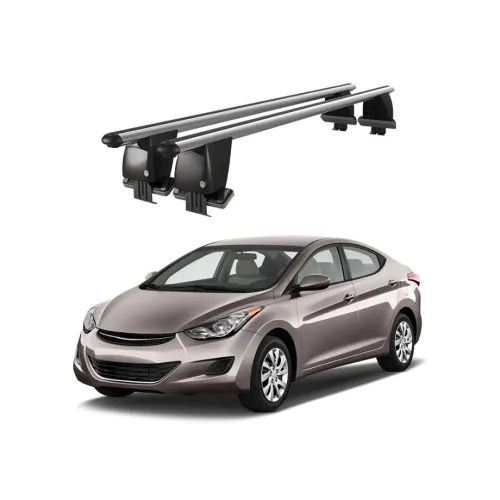 Bare transversale portbagaj auto aluminiu compatibile plafon neted Hyundai Elantra UD 2011-2015 argintii sau negre Kit-102