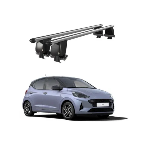 Bare transversale portbagaj auto aluminiu compatibile plafon neted Hyundai i10 AC3 2019-> argintii sau negre Kit-108