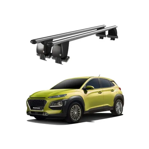 Bare transversale portbagaj auto aluminiu compatibile plafon neted Hyundai Kona 2017-> argintii sau negre Kit-108