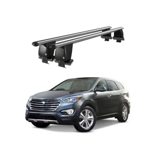 Bare transversale portbagaj auto aluminiu compatibile plafon neted Hyundai Santa Fe DM NC 2012-2018 argintii sau negre Kit-103