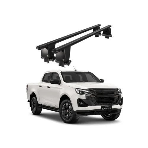 Bare transversale portbagaj auto aluminiu compatibile plafon neted Isuzu D-Max 2019-> argintii sau negre Kit-101 — imaginea 2