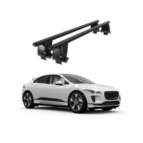Bare transversale portbagaj auto aluminiu compatibile plafon neted Jaguar I-Pace 2018-> argintii sau negre Kit-101 — imaginea 2