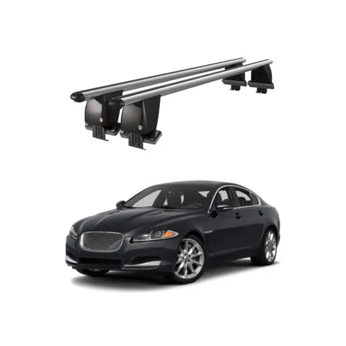 Bare transversale portbagaj auto aluminiu compatibile plafon neted Jaguar XF X250 2008-2015 argintii sau negre Kit-101
