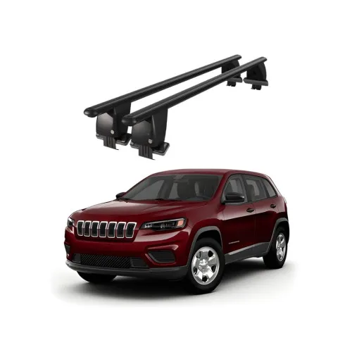 Bare transversale portbagaj auto aluminiu compatibile plafon neted Jeep Cherokee KL 2014-> argintii sau negre Kit-103 — imaginea 2
