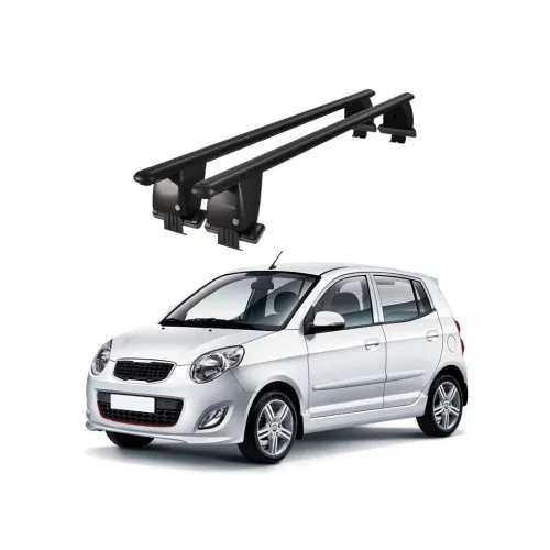 Bare transversale portbagaj auto aluminiu compatibile plafon neted Kia Picanto TA 2011-2017 argintii sau negre Kit-108 — imaginea 2
