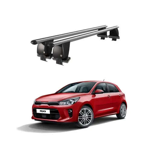 Bare transversale portbagaj auto aluminiu compatibile plafon neted Kia Rio YB Hatchback 2017-> argintii sau negre Kit-108