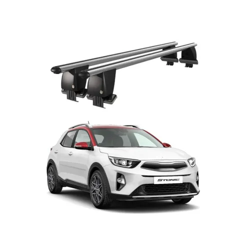 Bare transversale portbagaj auto aluminiu compatibile plafon neted Kia Stonic 2017-> argintii sau negre Kit-101