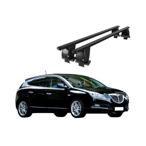 Bare transversale portbagaj auto aluminiu compatibile plafon neted Lancia Delta III 2008-2015 argintii sau negre Kit-101 — imaginea 2
