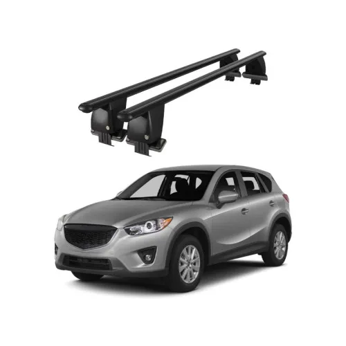 Bare transversale portbagaj auto aluminiu compatibile plafon neted Mazda CX-5 KE 2012-2015 argintii sau negre Kit-103 — imaginea 2