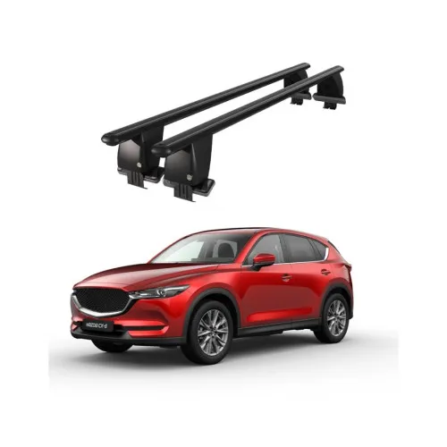 Bare transversale portbagaj auto aluminiu compatibile plafon neted Mazda CX-5 KF 2017-> argintii sau negre Kit-102 — imaginea 2