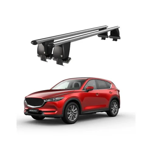 Bare transversale portbagaj auto aluminiu compatibile plafon neted Mazda CX-5 KF 2017-> argintii sau negre Kit-102