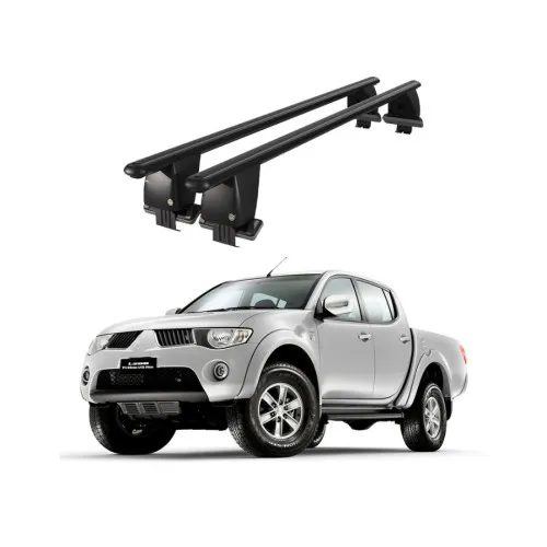 Bare transversale portbagaj auto aluminiu compatibile plafon neted Mitsubishi L200 Triton IV 2006-2015 argintii sau negre Kit-108 — imaginea 2