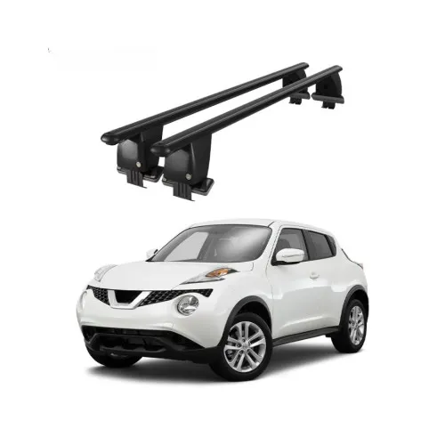 Bare transversale portbagaj auto aluminiu compatibile plafon neted Nissan Juke F15 2010-2019 argintii sau negre Kit-101 — imaginea 2