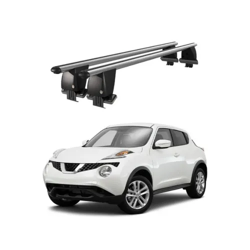 Bare transversale portbagaj auto aluminiu compatibile plafon neted Nissan Juke F15 2010-2019 argintii sau negre Kit-101