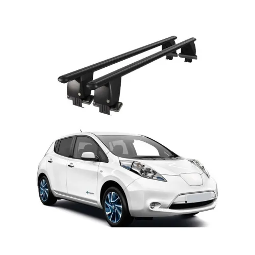 Bare transversale portbagaj auto aluminiu compatibile plafon neted Nissan Leaf ZE0 2010-2016 argintii sau negre Kit-103 — imaginea 2