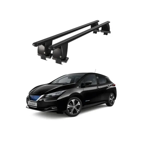 Bare transversale portbagaj auto aluminiu compatibile plafon neted Nissan Leaf ZE1 2018-> argintii sau negre Kit-103 — imaginea 2