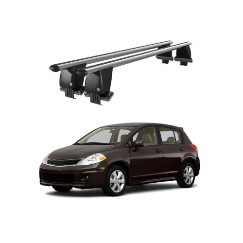 Bare transversale portbagaj auto aluminiu compatibile plafon neted Nissan Note 2004-2012 / 2013-> argintii sau negre Kit-108