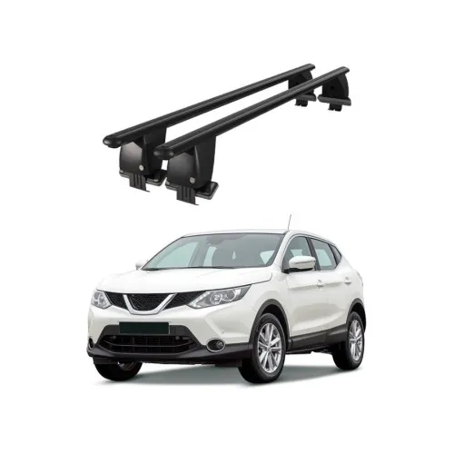 Bare transversale portbagaj auto aluminiu compatibile plafon neted Nissan Qashqai J11 2014-2017 argintii sau negre Kit-101 — imaginea 2