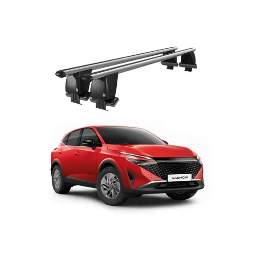 Bare transversale portbagaj auto aluminiu compatibile plafon neted Nissan Qashqai J12 2021-> argintii sau negre Kit-101