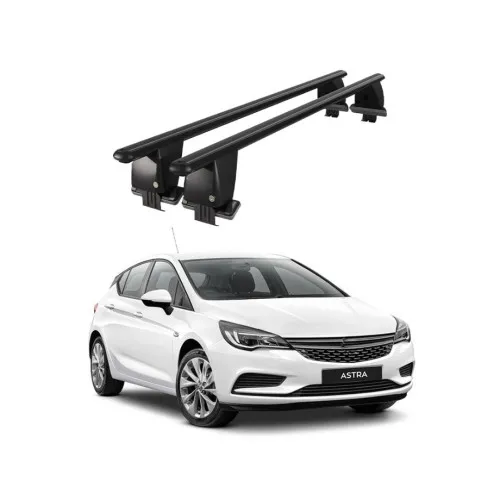 Bare transversale portbagaj auto aluminiu compatibile plafon neted Opel Astra K 2016-2021 argintii sau negre Kit-104 — imaginea 2