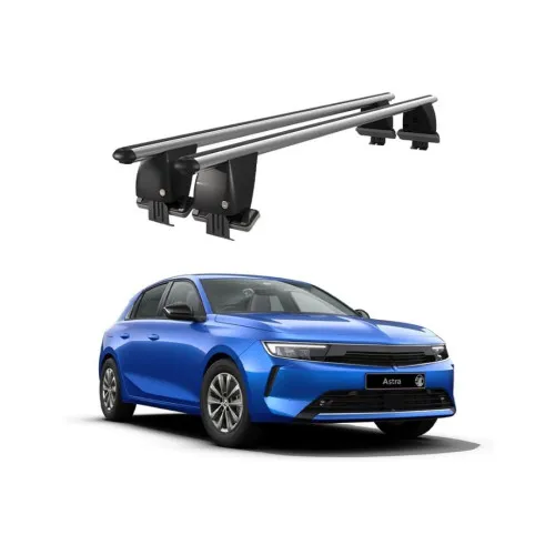 Bare transversale portbagaj auto aluminiu compatibile plafon neted Opel Astra L 2021-> argintii sau negre Kit-105