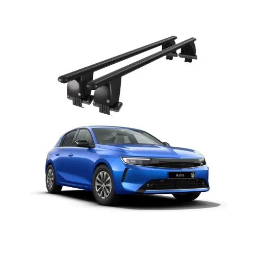 Bare transversale portbagaj auto aluminiu compatibile plafon neted Opel Astra L 2021-> argintii sau negre Kit-105 — imaginea 2