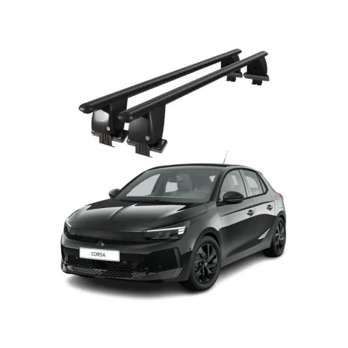 Bare transversale portbagaj auto aluminiu compatibile plafon neted Opel Corsa F 2019-> argintii sau negre Kit-107 — imaginea 2