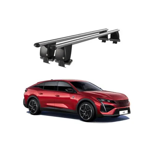 Bare transversale portbagaj auto aluminiu compatibile plafon neted Peugeot 408 408X P54 2022-> argintii sau negre Kit-105