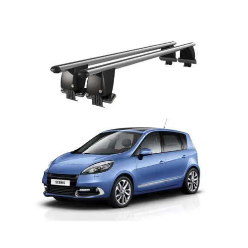 Bare transversale portbagaj auto aluminiu compatibile plafon neted Renault Grand Scenic 2009-2013 argintii sau negre Kit-103