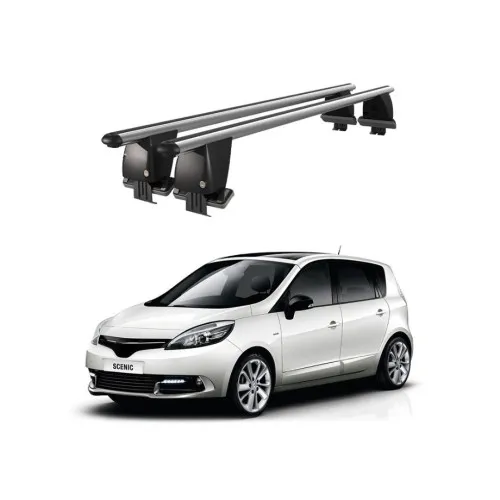 Bare transversale portbagaj auto aluminiu compatibile plafon neted Renault Grand Scenic 2013-2016 argintii sau negre Kit-103