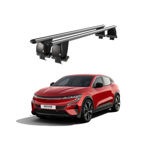 Bare transversale portbagaj auto aluminiu compatibile plafon neted Renault Megane E-Tech Electric 2021-> argintii sau negre Kit-101