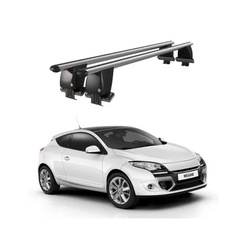 Bare transversale portbagaj auto aluminiu compatibile plafon neted Renault Megane Coupe 2009-> argintii sau negre Kit-103