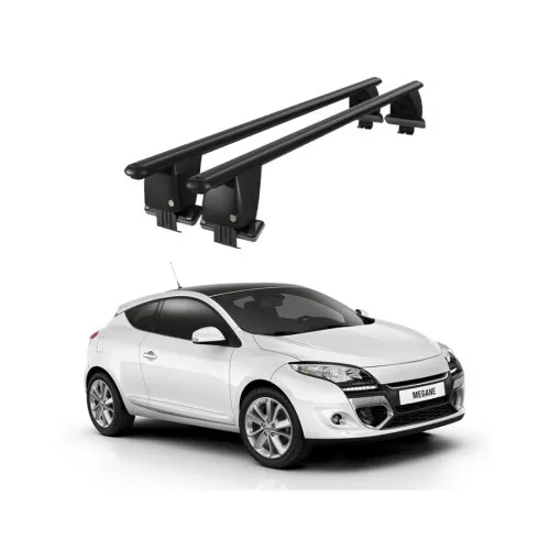 Bare transversale portbagaj auto aluminiu compatibile plafon neted Renault Megane Coupe 2009-> argintii sau negre Kit-103 — imaginea 2