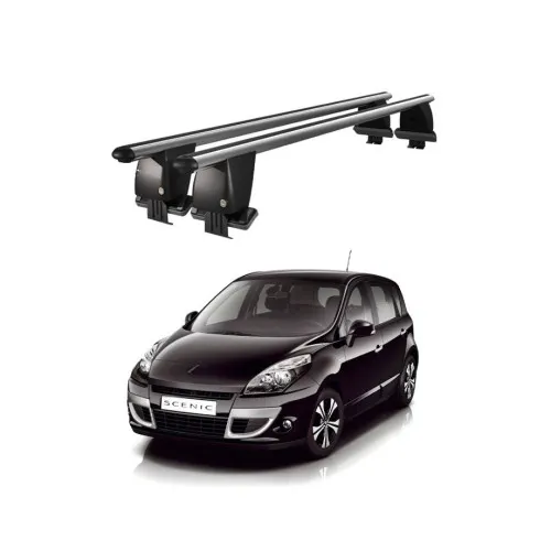 Bare transversale portbagaj auto aluminiu compatibile plafon neted Renault Scenic 2009-2013 argintii sau negre Kit-103
