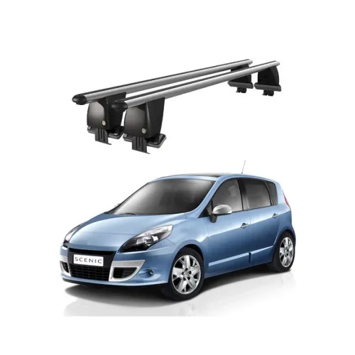 Bare transversale portbagaj auto aluminiu compatibile plafon neted Renault Scenic 2013-2016 argintii sau negre Kit-103