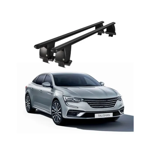 Bare transversale portbagaj auto aluminiu compatibile plafon neted Renault Talisman 2015-> argintii sau negre Kit-101 — imaginea 2