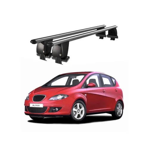 Bare transversale portbagaj auto aluminiu compatibile plafon neted Seat Altea 2004-2009 argintii sau negre Kit-103
