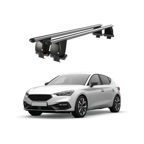 Bare transversale portbagaj auto aluminiu compatibile plafon neted Seat Leon Mk4 2020-> argintii sau negre Kit-101