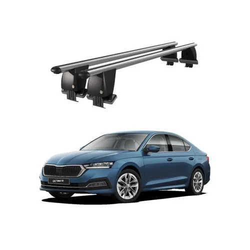Bare transversale portbagaj auto aluminiu compatibile plafon neted Skoda Octavia IV NX 2020-> argintii sau negre Kit-109