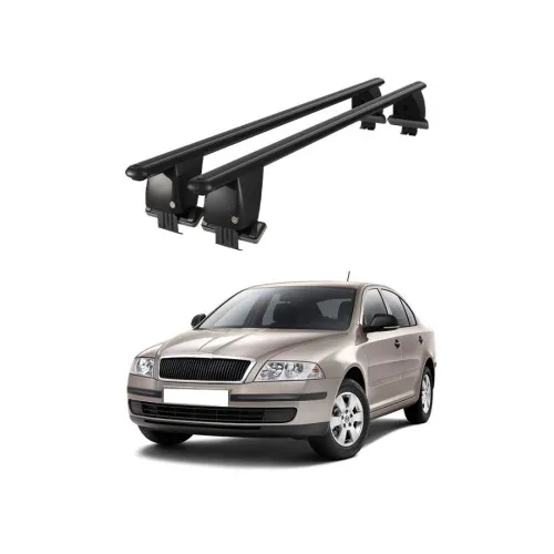 Bare transversale portbagaj auto aluminiu compatibile plafon neted Skoda Octavia 1Z 2008-2013 argintii sau negre Kit-101 — imaginea 2
