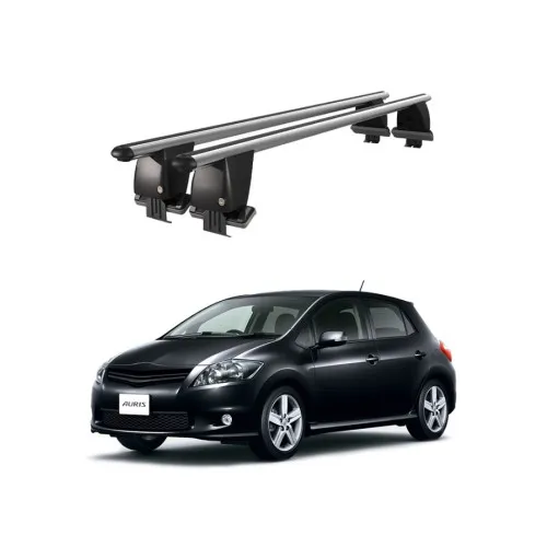 Bare transversale portbagaj auto aluminiu compatibile plafon neted Toyota Auris E150 2006-2012 argintii sau negre Kit-108