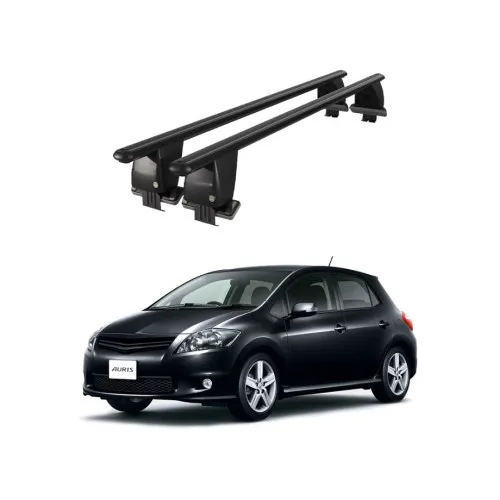Bare transversale portbagaj auto aluminiu compatibile plafon neted Toyota Auris E150 2006-2012 argintii sau negre Kit-108 — imaginea 2
