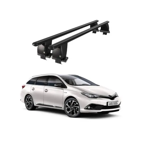 Bare transversale portbagaj auto aluminiu compatibile plafon neted Toyota Auris E210 Touring Sports 2018-> argintii sau negre Kit-101 — imaginea 2