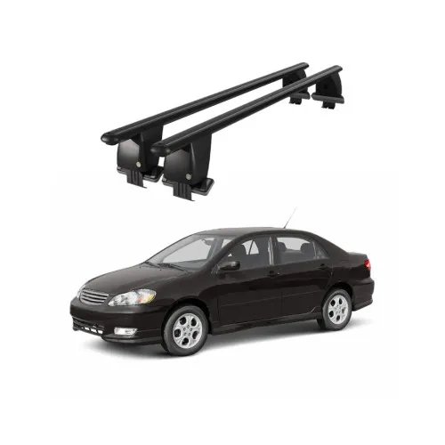 Bare transversale portbagaj auto aluminiu compatibile plafon neted Toyota Corolla E120 Sedan 2000-2007 argintii sau negre Kit-108 — imaginea 2