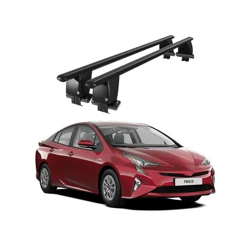Bare transversale portbagaj auto aluminiu compatibile plafon neted Toyota Prius IV XW50 2015-2018 argintii sau negre Kit-101 — imaginea 2