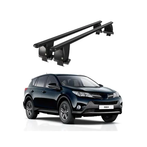 Bare transversale portbagaj auto aluminiu compatibile plafon neted Toyota Rav4 XA40 2013-2018 argintii sau negre Kit-108 — imaginea 2