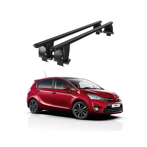 Bare transversale portbagaj auto aluminiu compatibile plafon neted Toyota Verso 2009-2018 argintii sau negre Kit-108 — imaginea 2