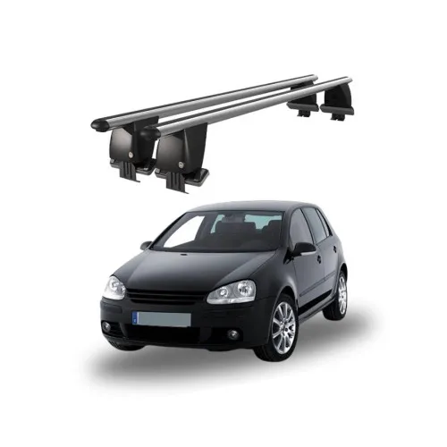 Bare transversale portbagaj auto aluminiu compatibile plafon neted Volkswagen Golf Plus 1K 2003-2008 argintii sau negre Kit-102